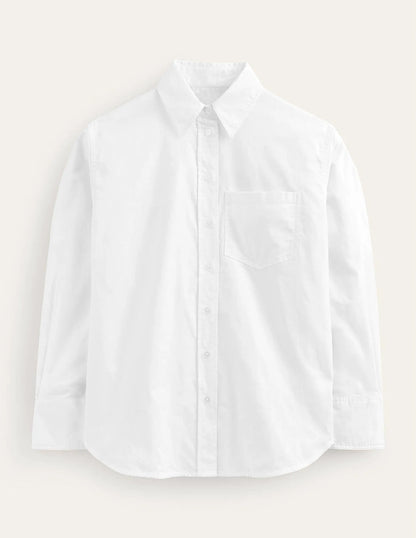 Connie Relaxed Cotton Shirt-White