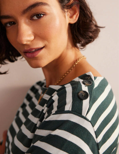 Sophie Breton Top-Chatsworth Green, Ivory