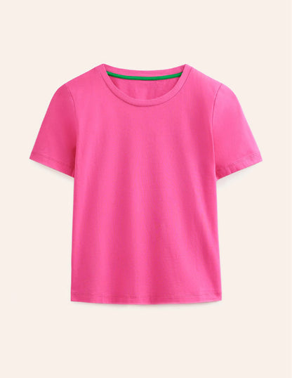 Pure Cotton Crew T-shirt-Pink