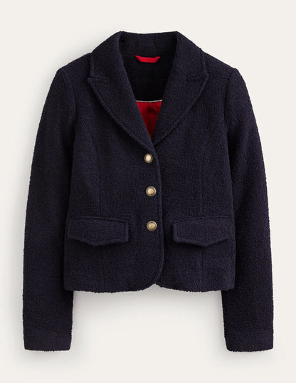 Ely Textured Jacket-Navy
