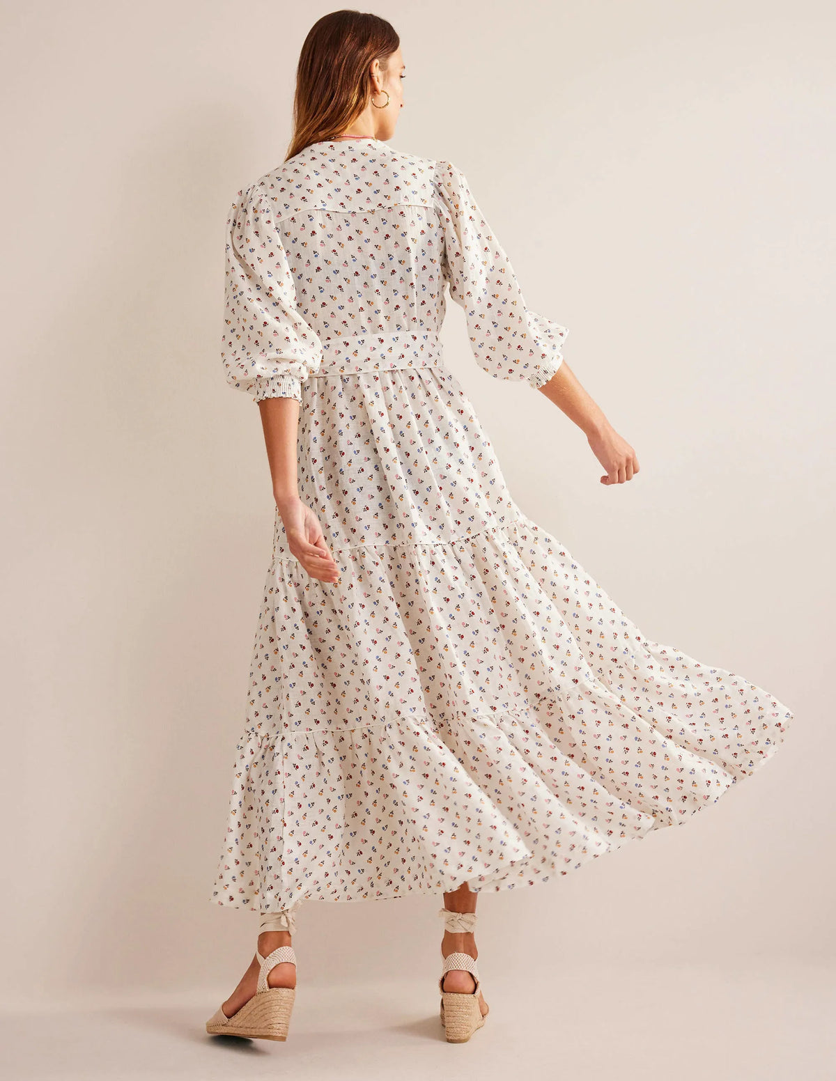 Remix Linen Maxi Dress-Ivory, Sweet Daisy