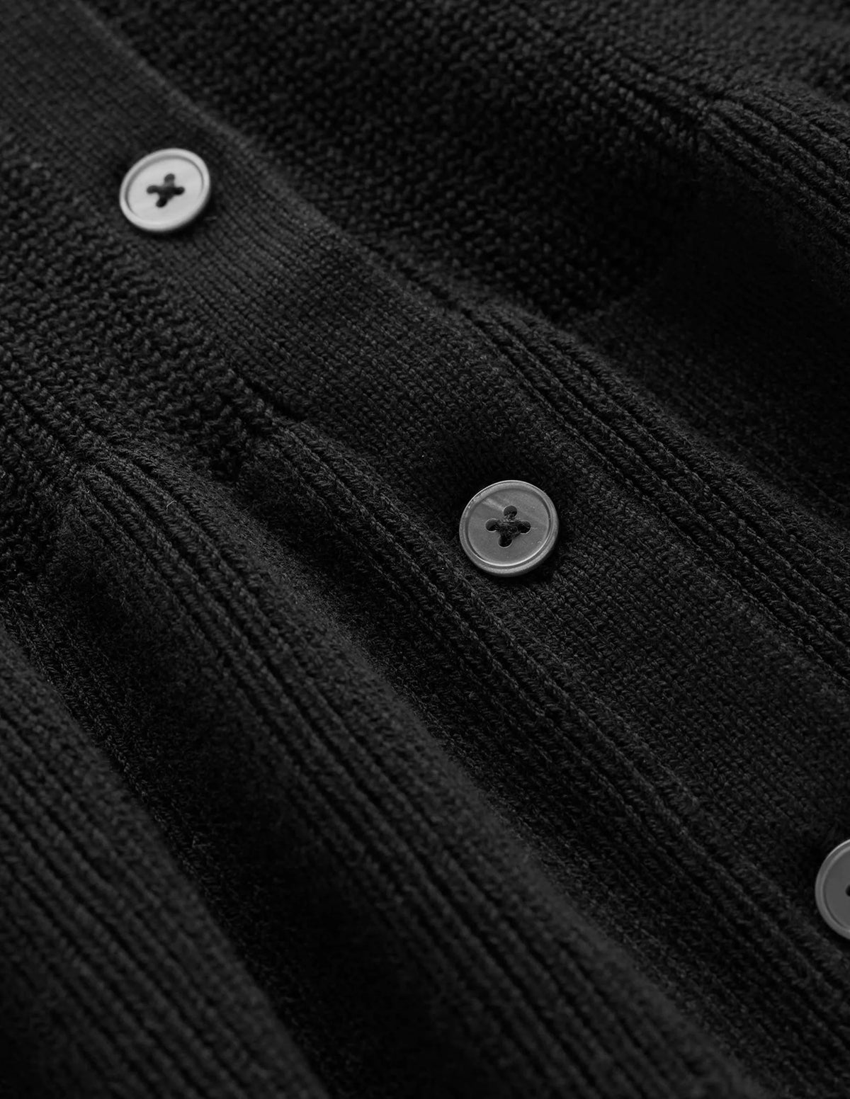 Ribbed Peplum Cardigan-Black