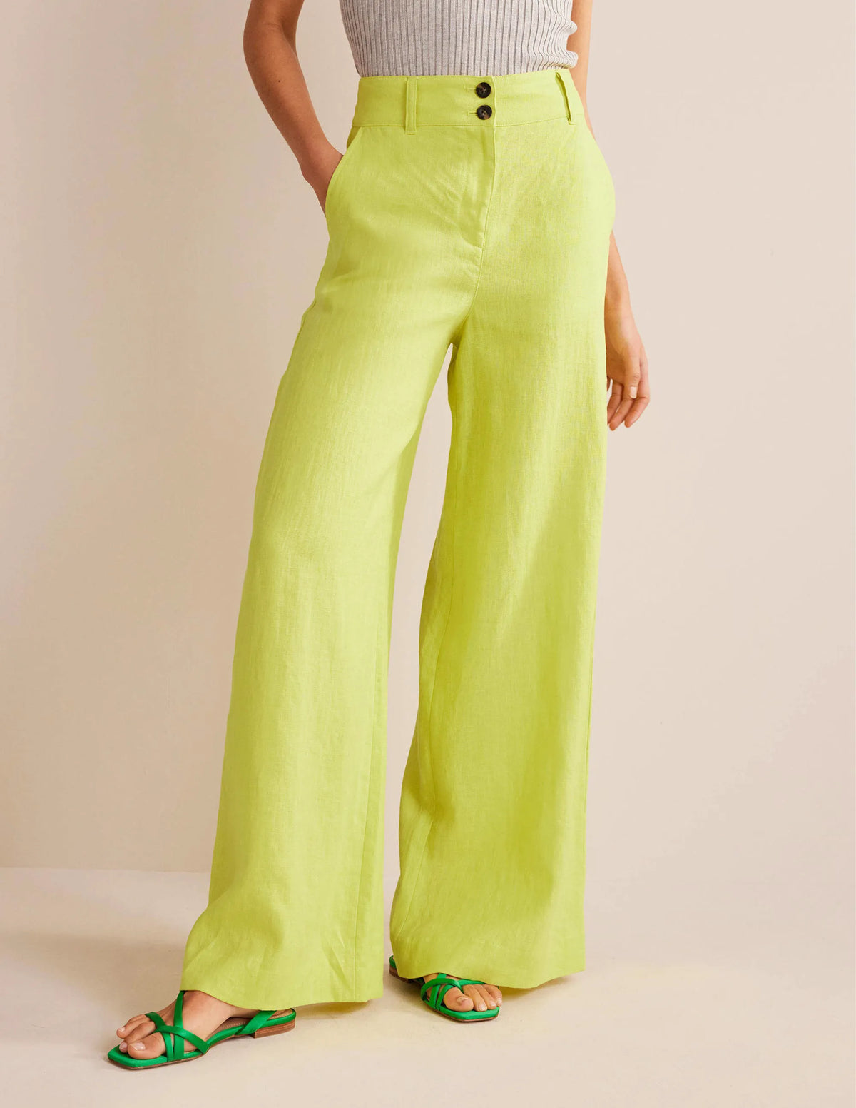 Highbury Linen Pants-CItrus