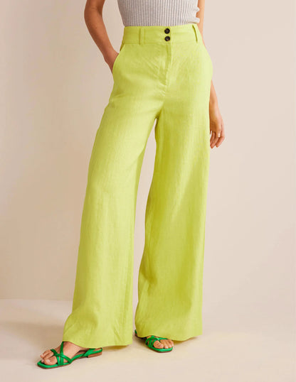 Highbury Linen Pants-CItrus