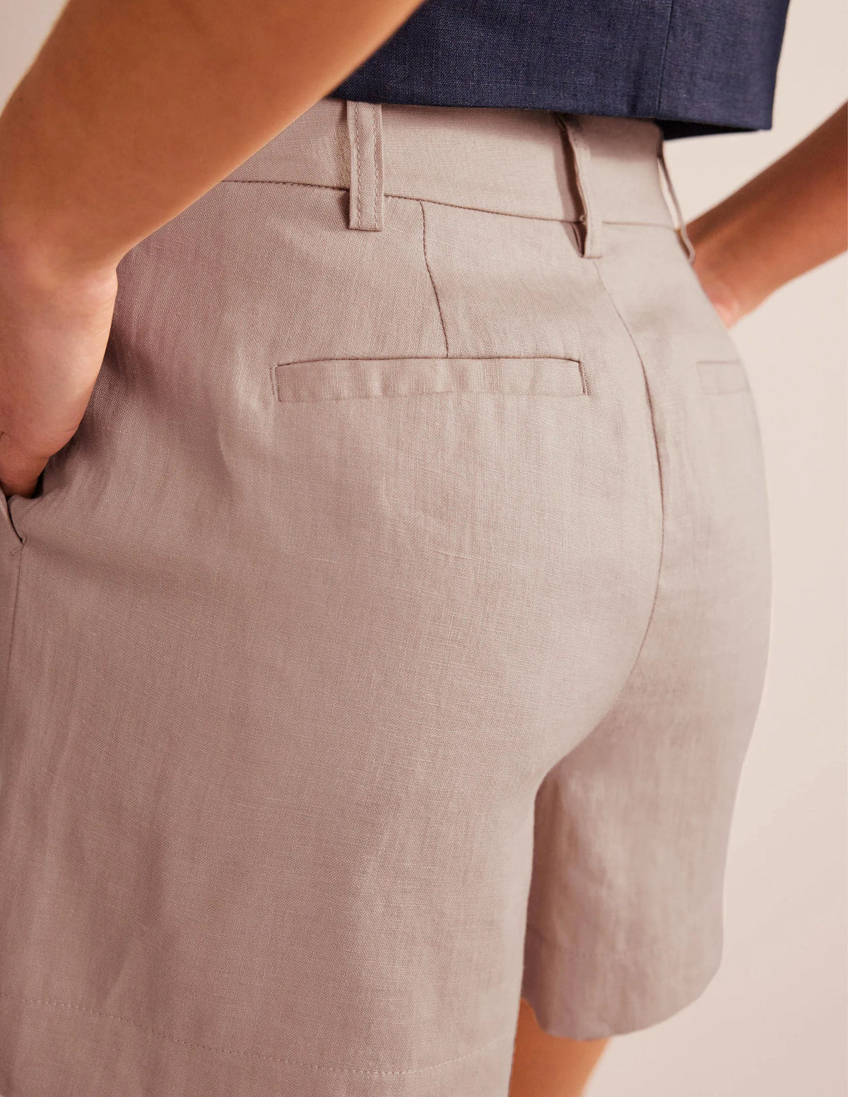 Tailored Linen Shorts-Rope