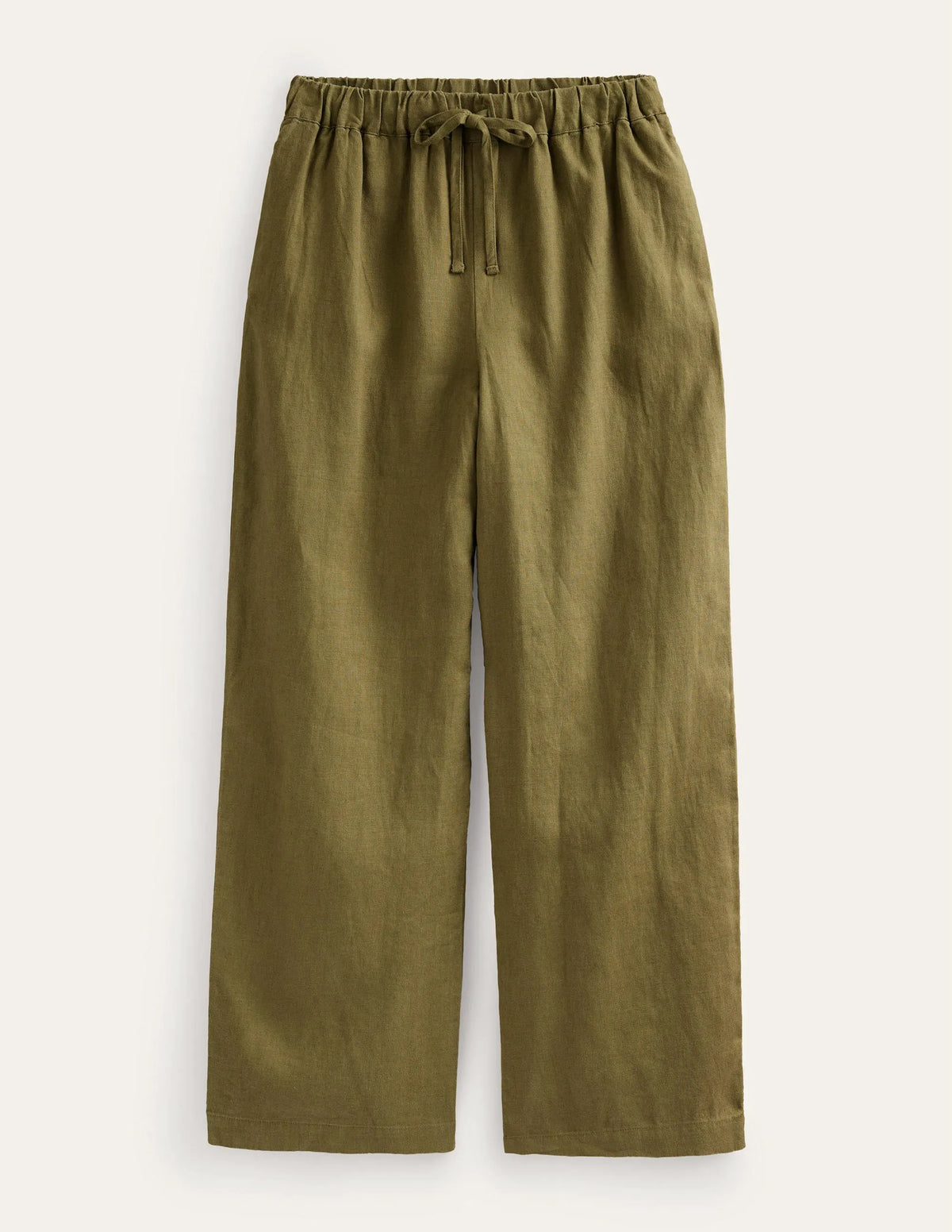 Relaxed Pull-on Linen Pants-Capulet Olive