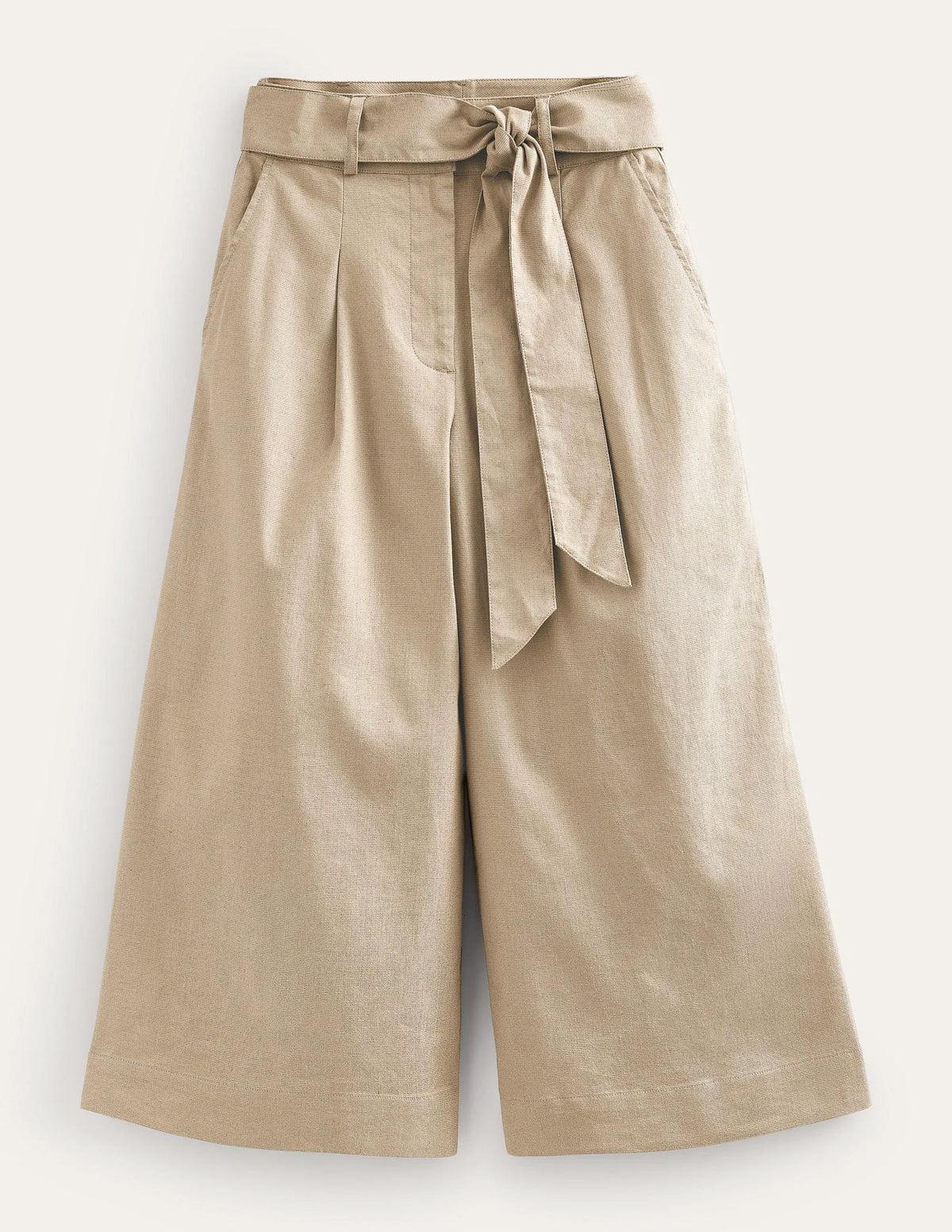 Cropped Wide-Leg Pants-Rope