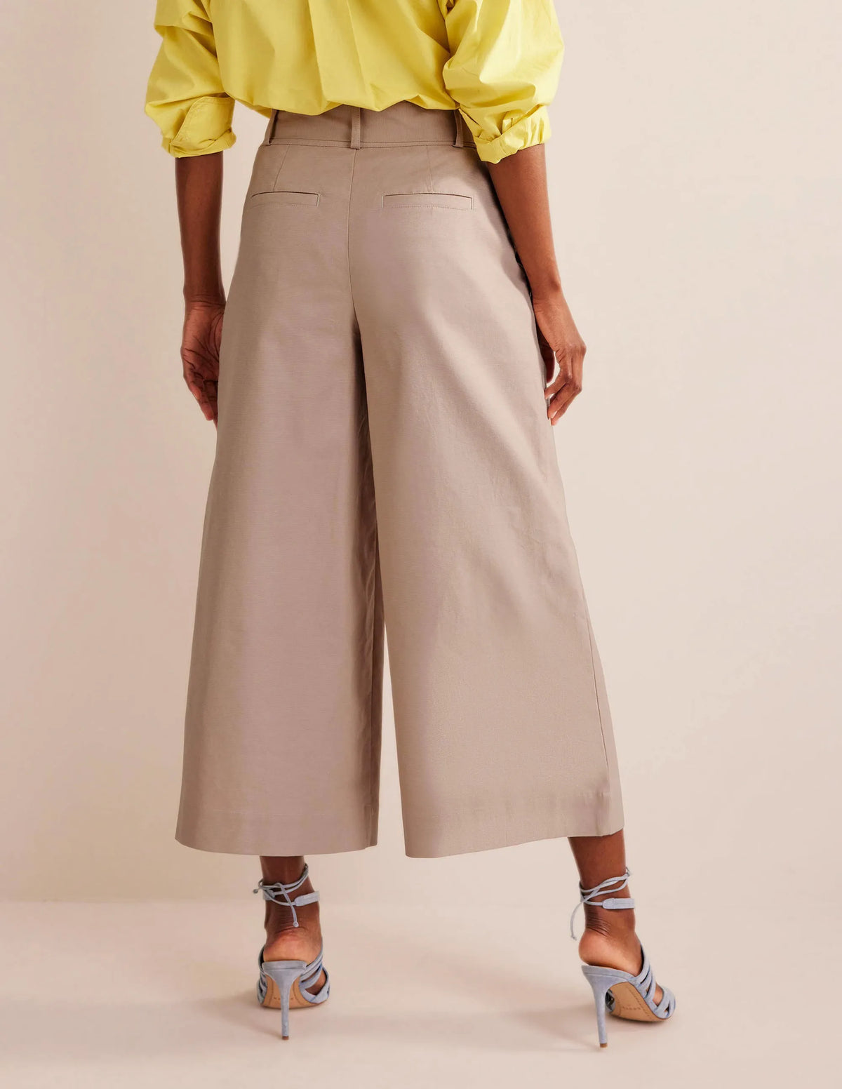 Cropped Wide-Leg Pants-Rope