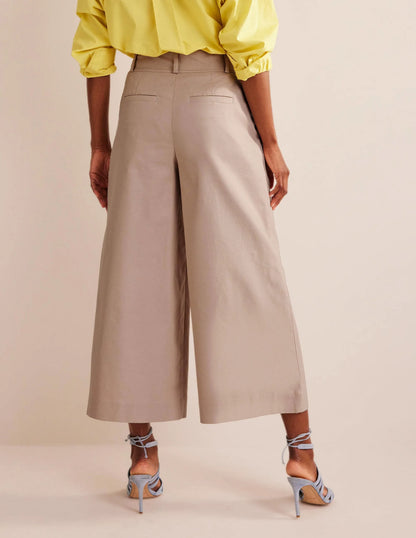 Cropped Wide-Leg Pants-Rope