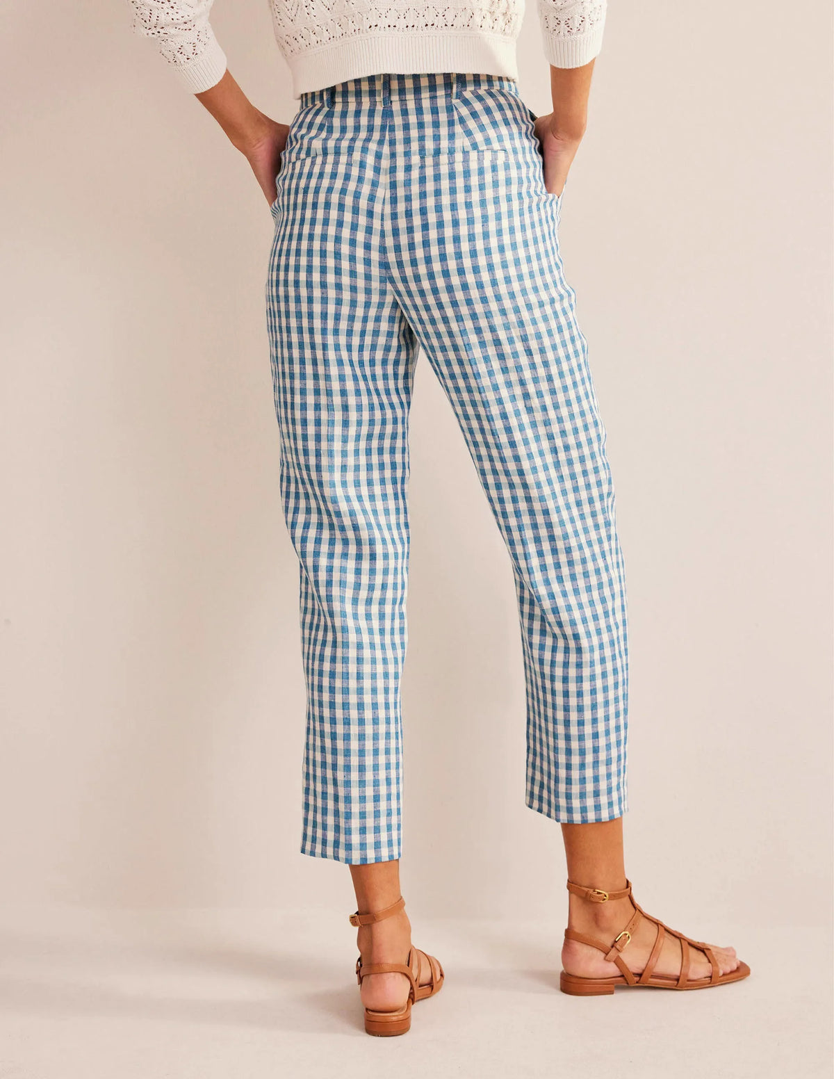 Kew Linen Pants-Check