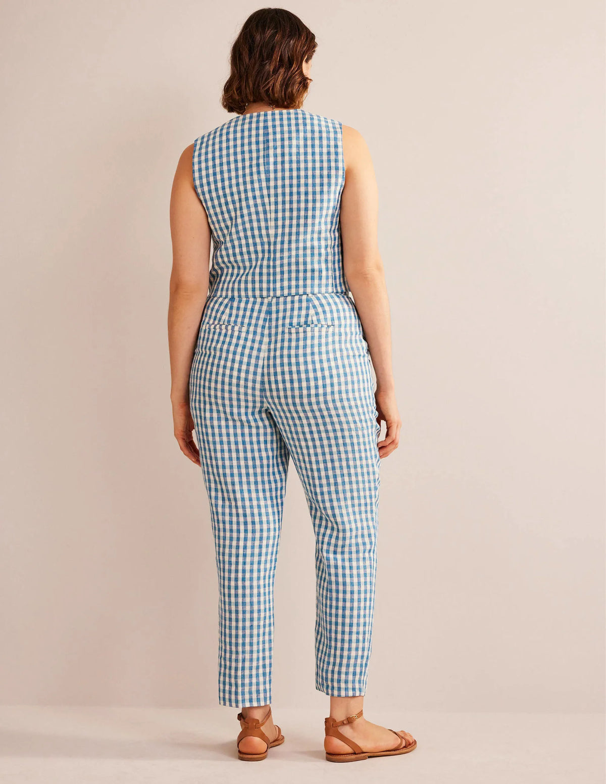Kew Linen Pants-Check