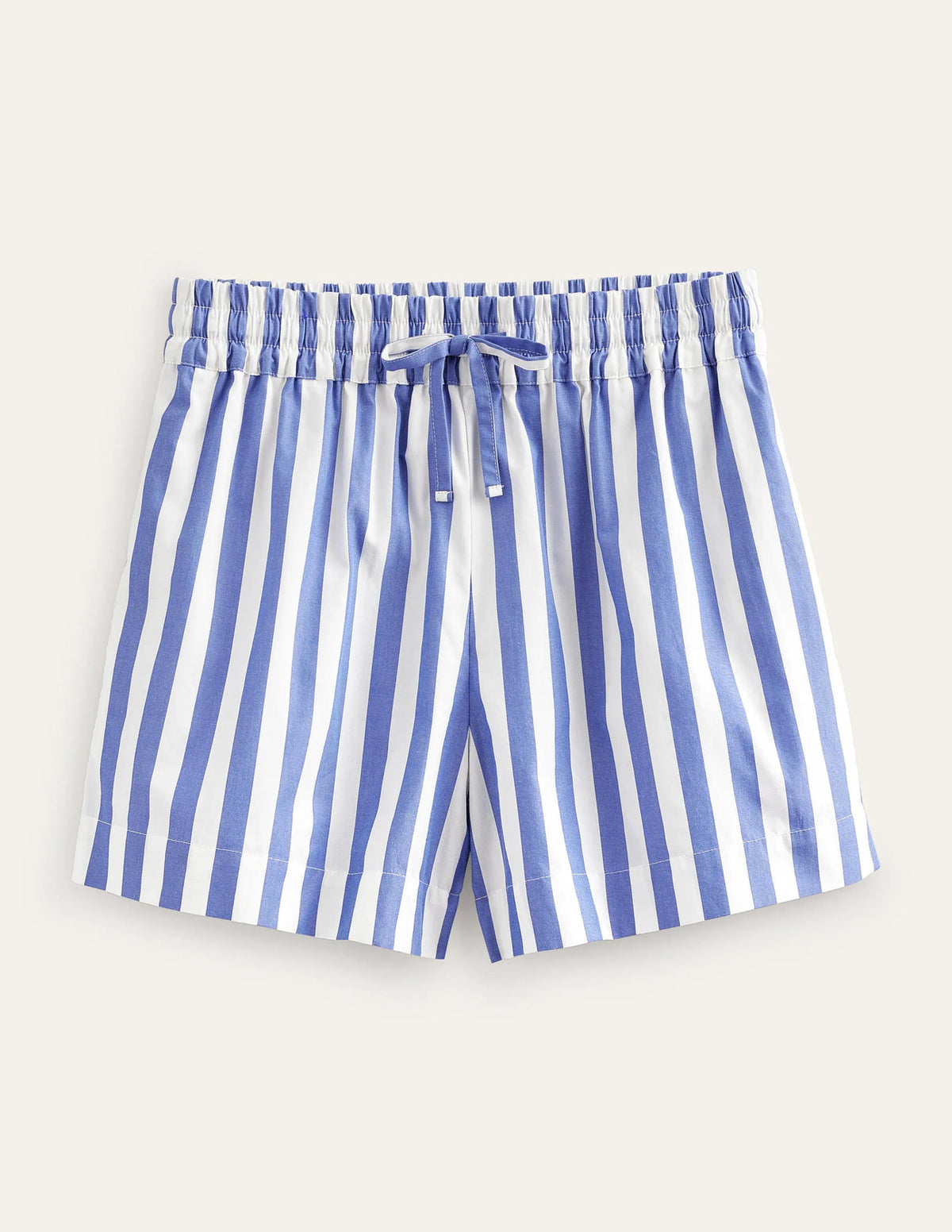 Cotton Pull-on Shorts-Blue Stripe