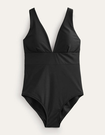 Porto V-neck Swimsuit-Black