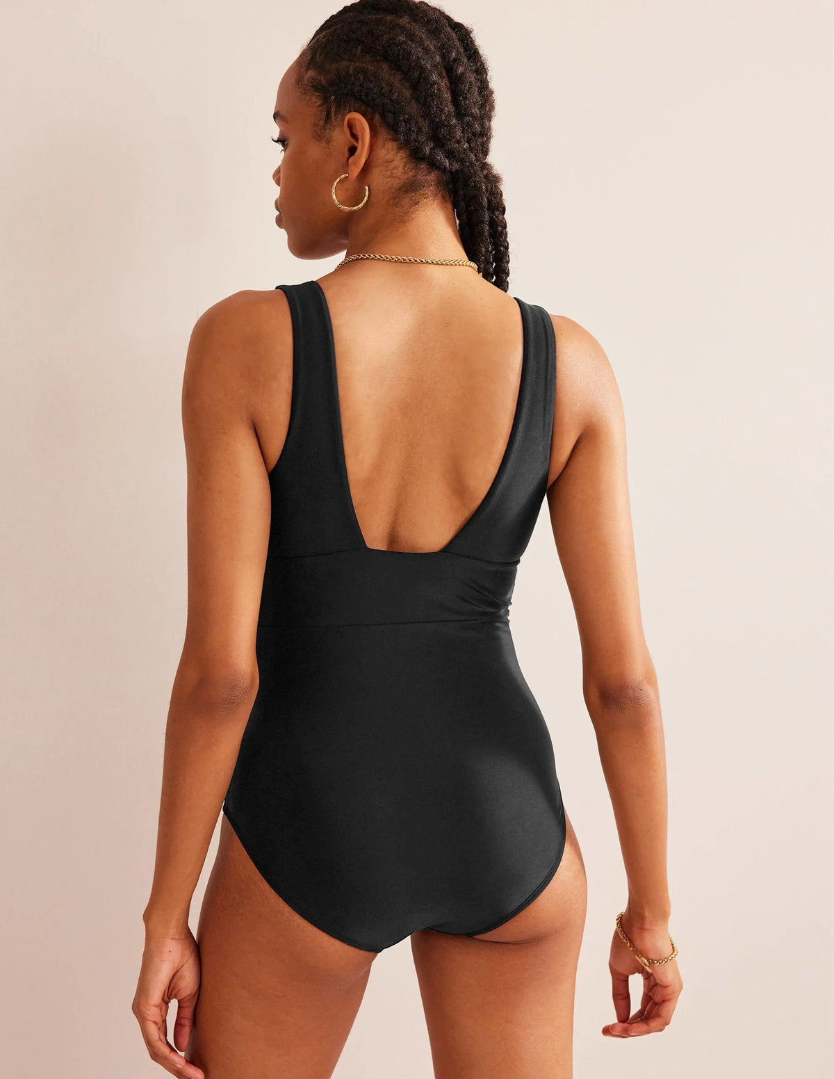 Porto V-neck Swimsuit-Black