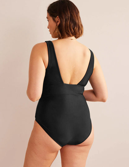 Porto V-neck Swimsuit-Black