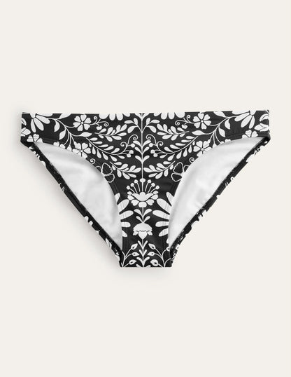 Classic Bikini Bottoms-Nero, Gardenia Sprig