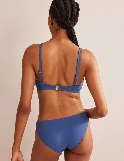 Arezzo V-neck Bikini Top-Globe Texture