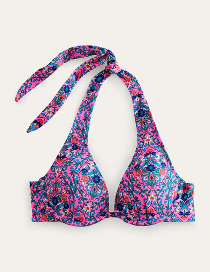 Enhancer Underwired Bikini Top-Festival Pink, Vine Terrace