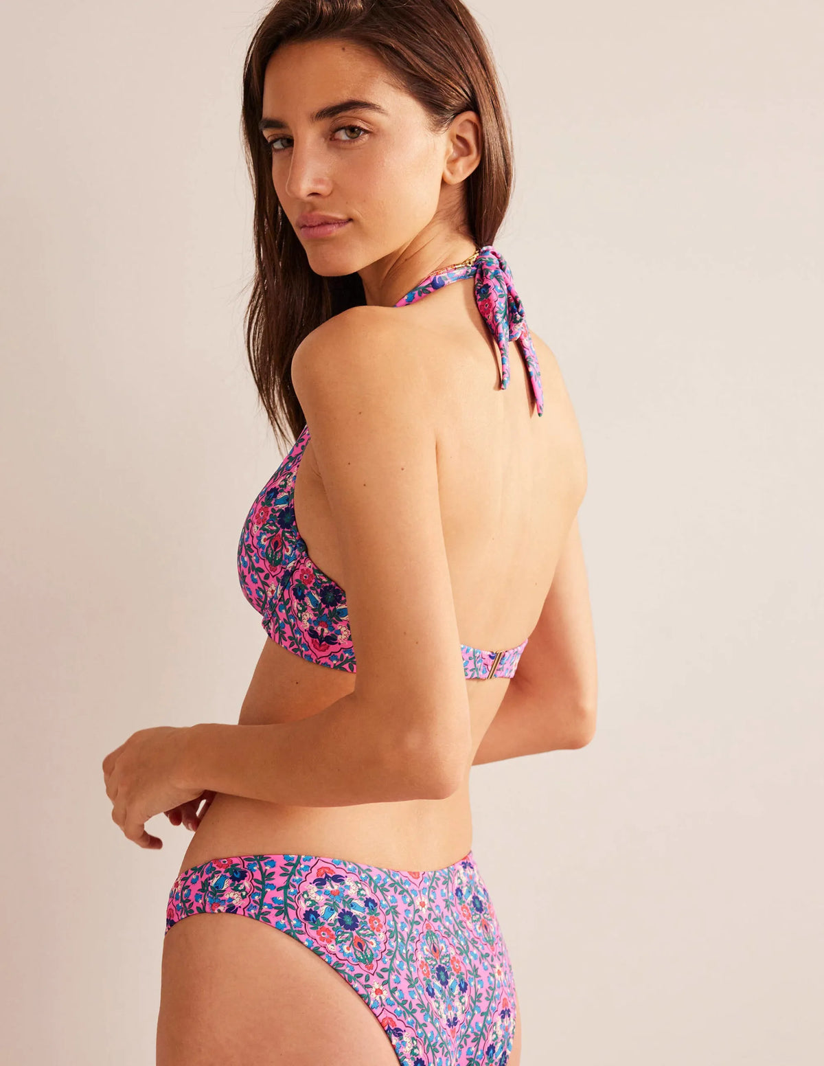 Enhancer Underwired Bikini Top-Festival Pink, Vine Terrace