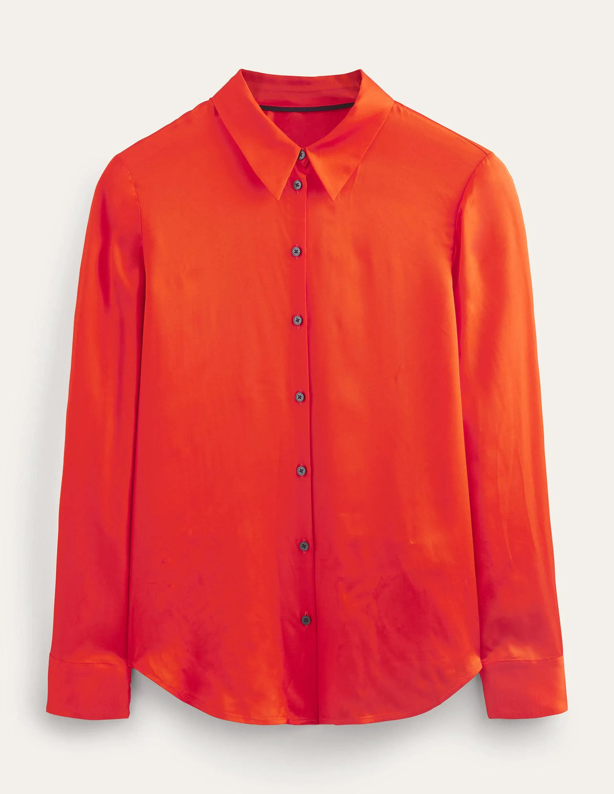 Relaxed Satin Shirt-Cherry Tomato