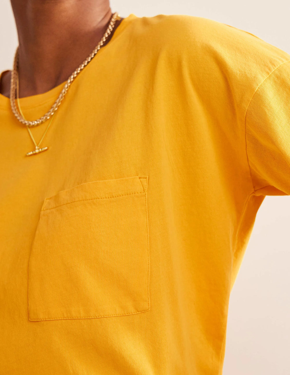 Oversized Washed T-Shirt-French Marigold