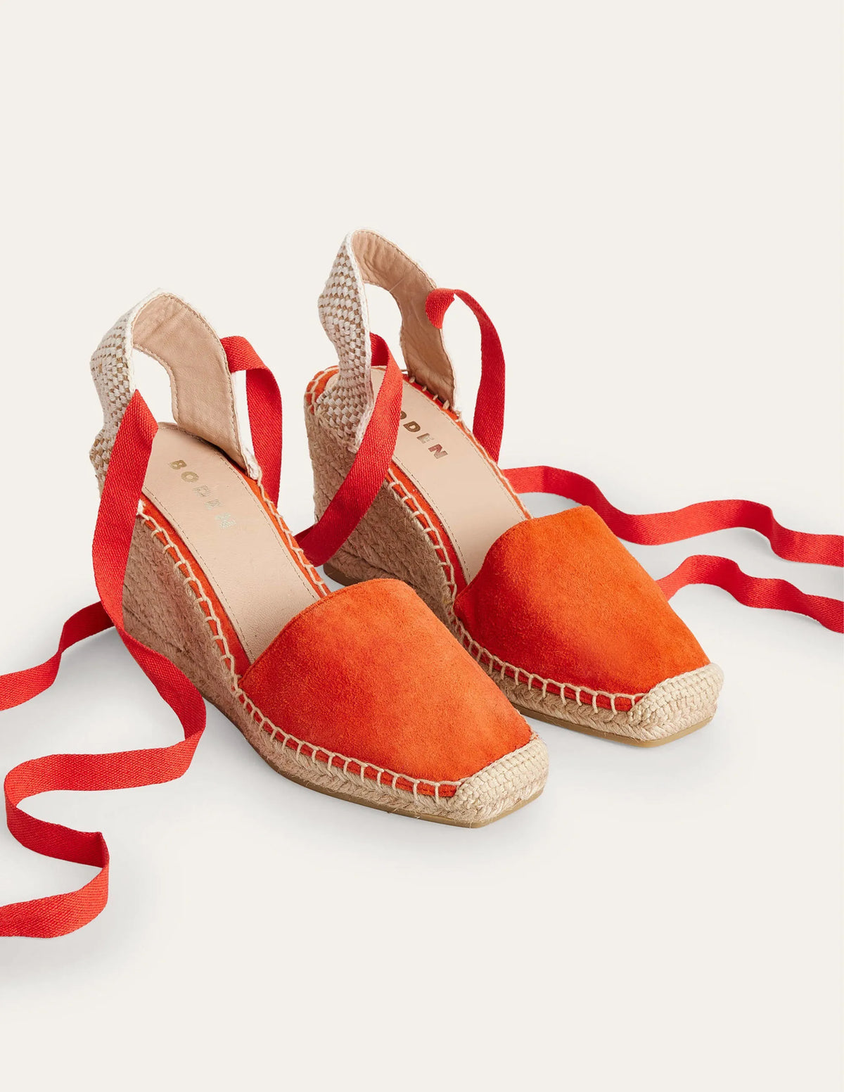 Esme Espadrille Wedges-Vermillon Red