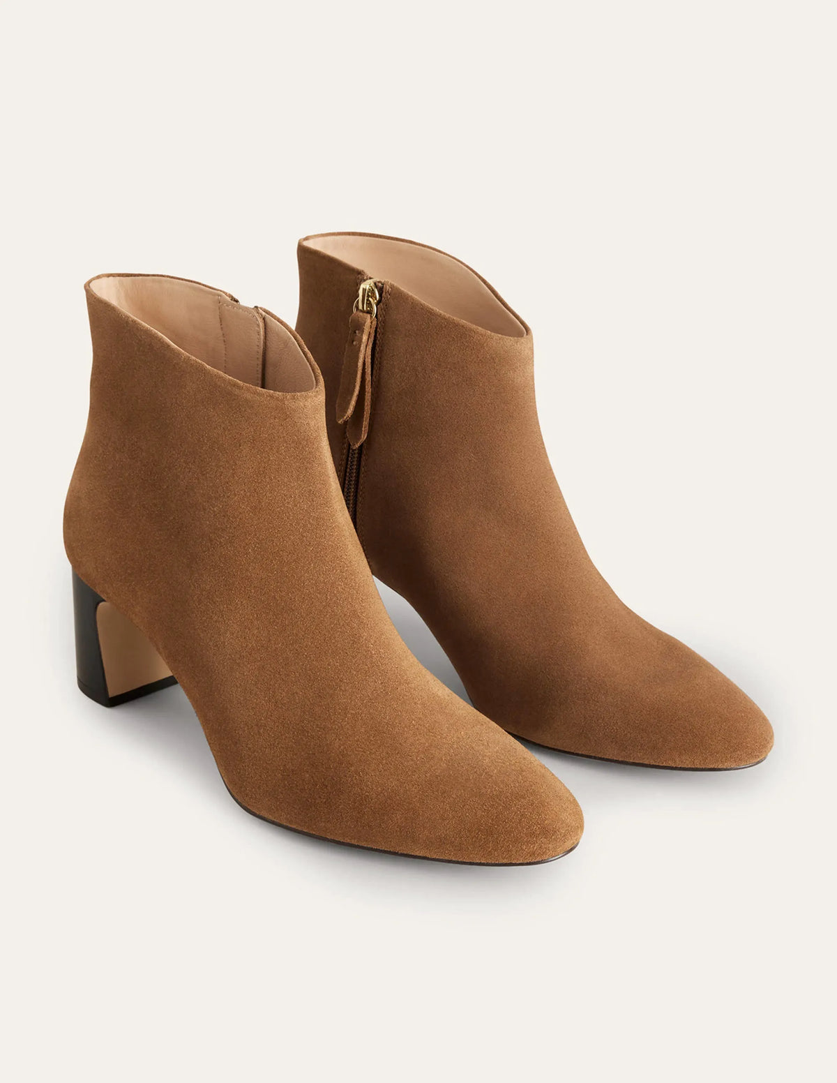 Suede Ankle Boots-Golden Brown