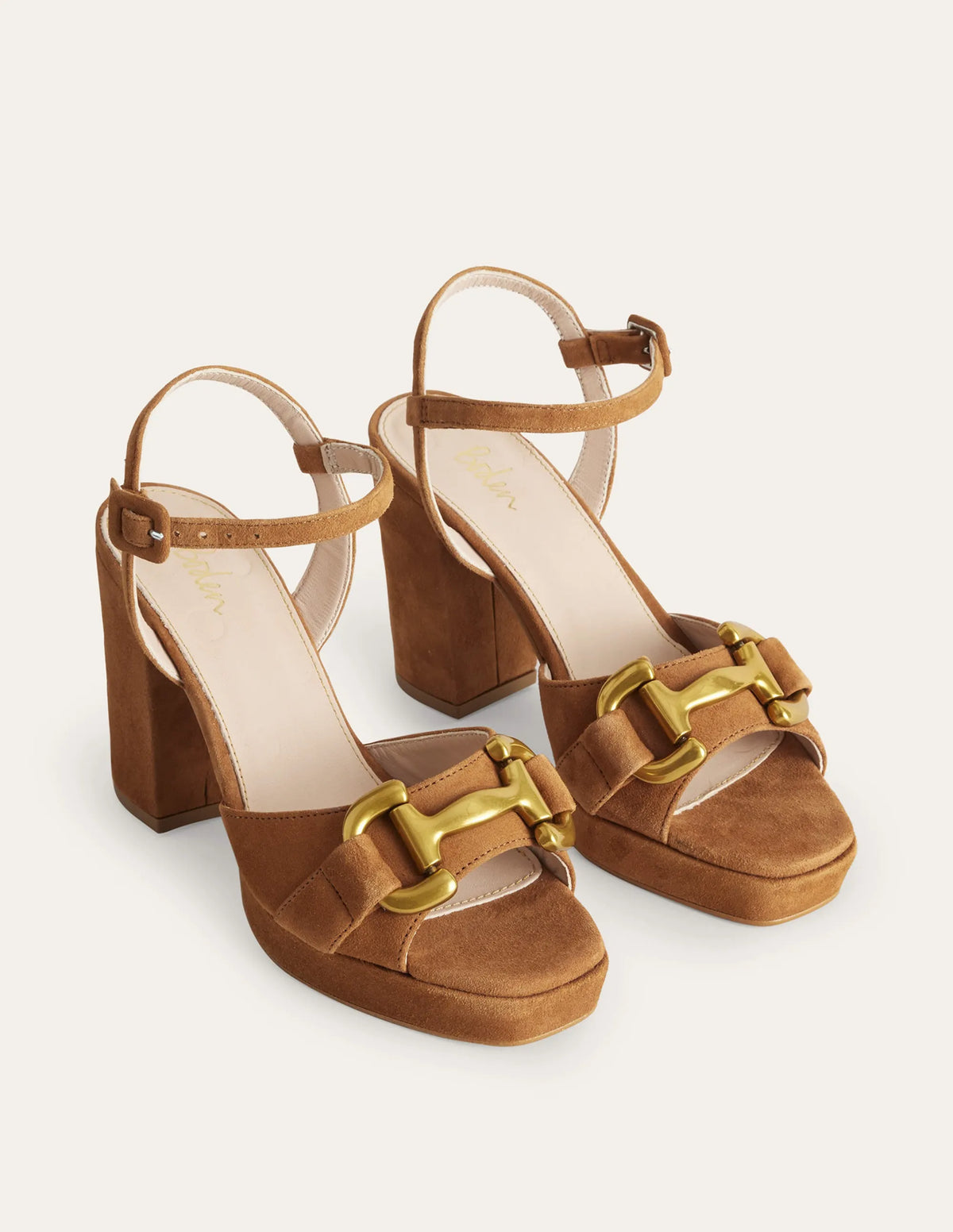 Snaffle Trim Platform Sandals-Ginger Snap
