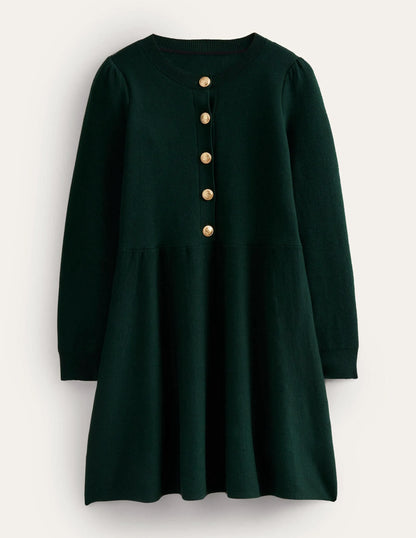 Relaxed Knitted Mini Dress-Cavolo Nero