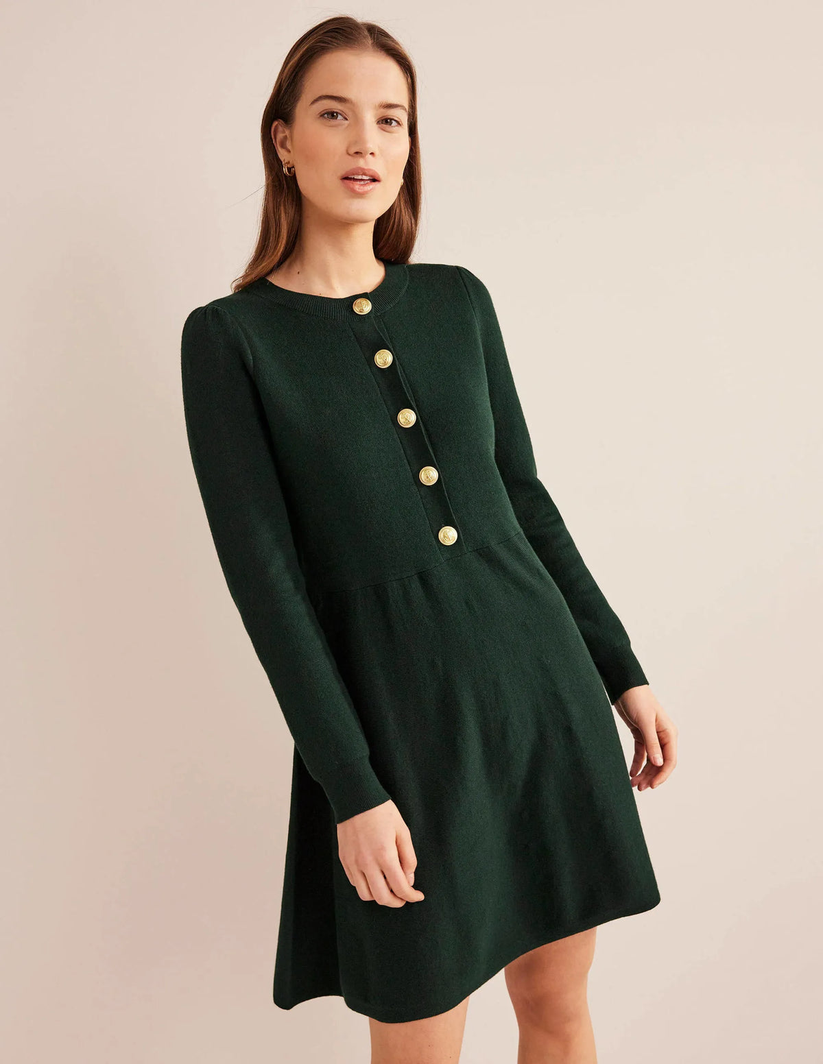 Relaxed Knitted Mini Dress-Cavolo Nero