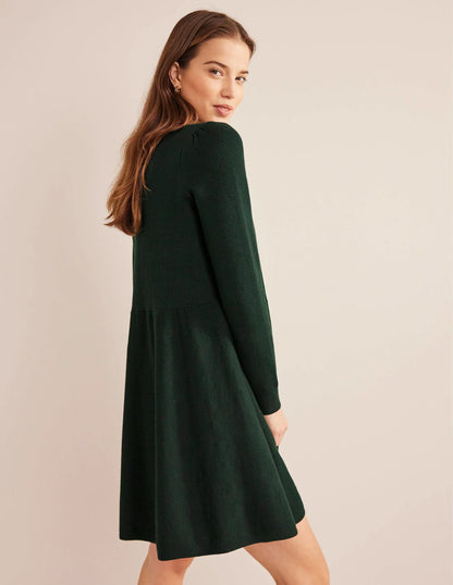 Relaxed Knitted Mini Dress-Cavolo Nero