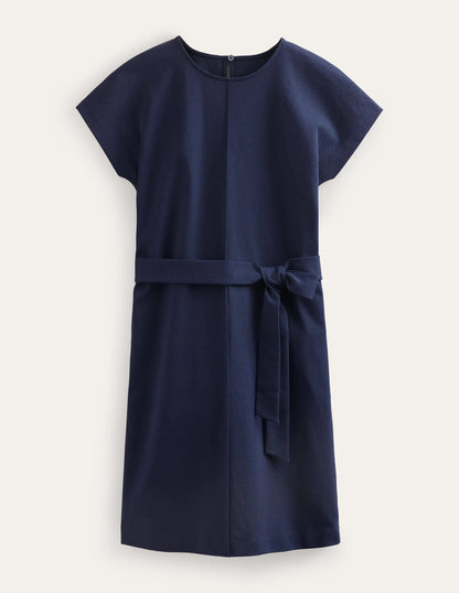 Tara Ponte T-Shirt Dress-Navy