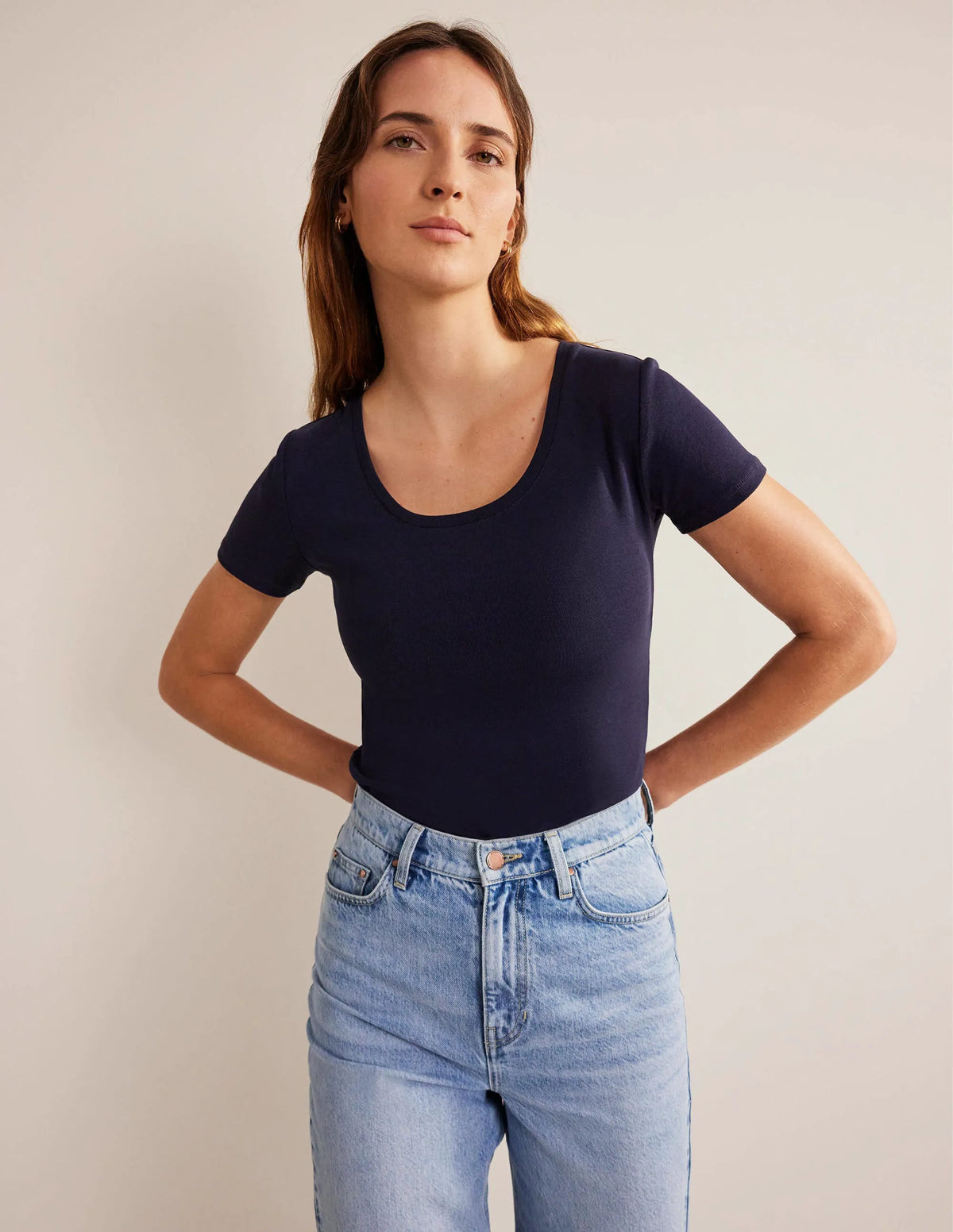 Essential Short Sleeve Tee-Navy