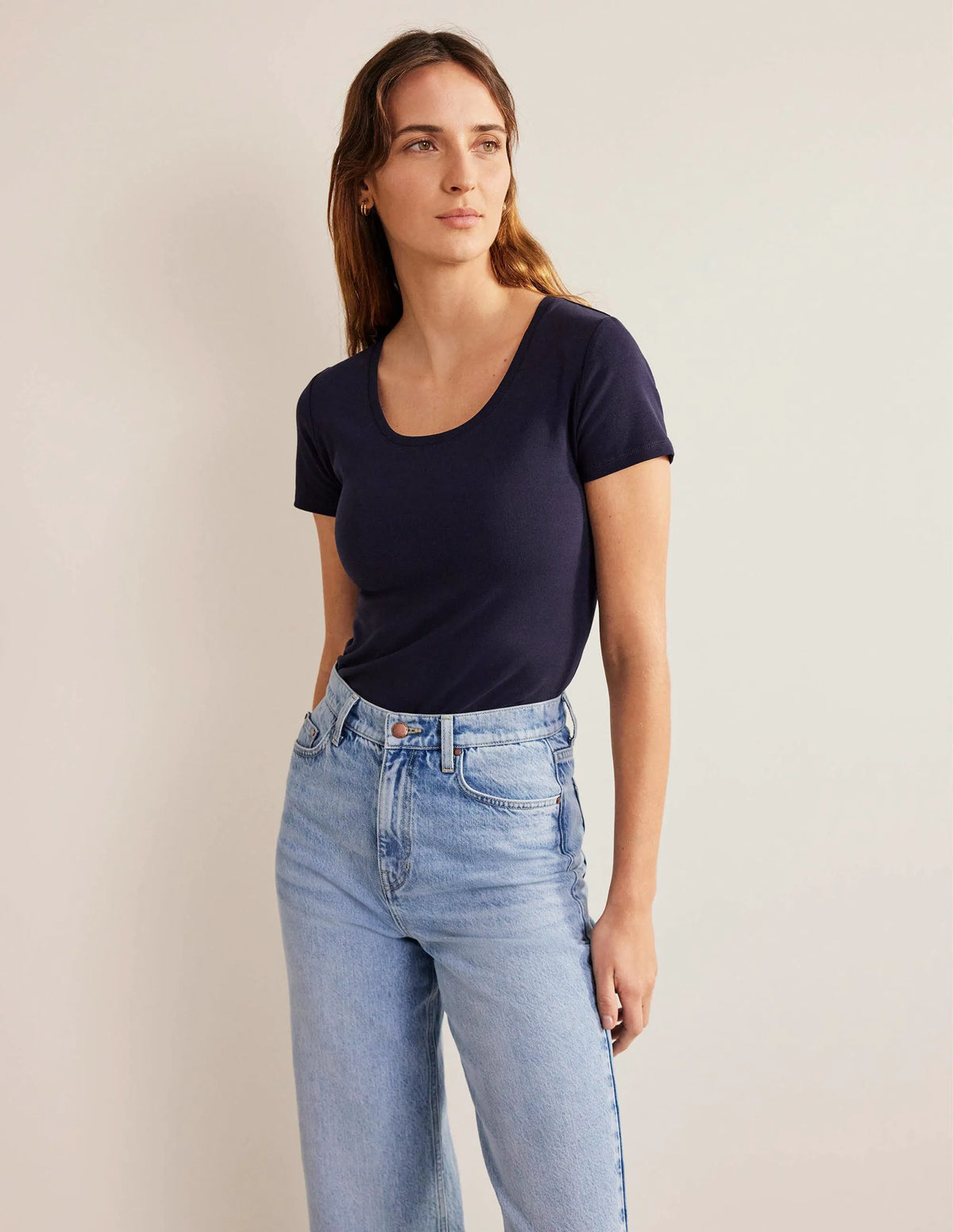 Essential Short Sleeve Tee-Navy