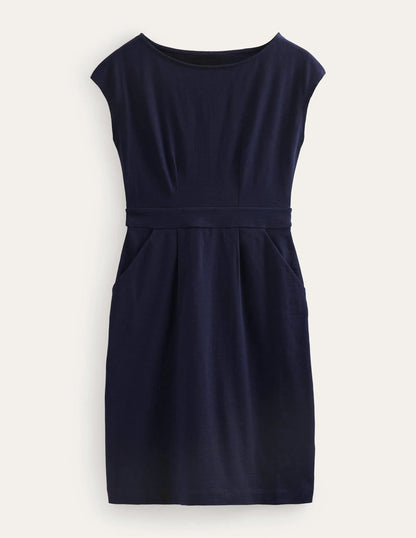 Florrie Jersey Dress-Navy