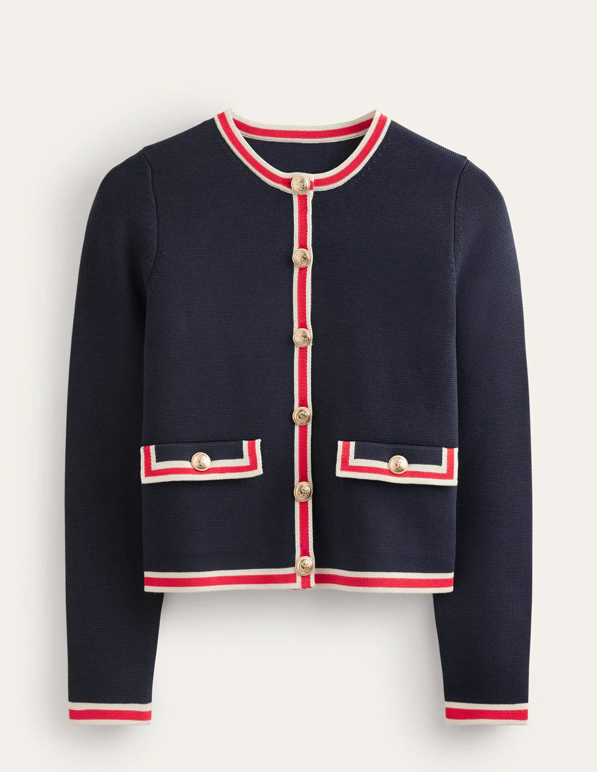 Holly Knitted Jacket-Navy
