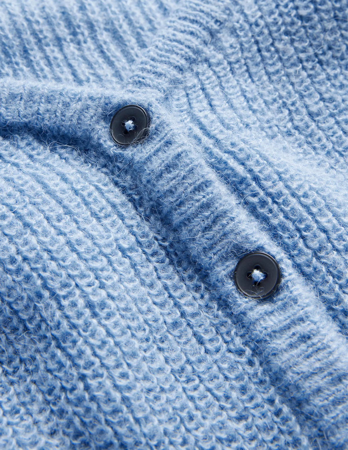 Cropped Fluffy Cardigan-Linseed