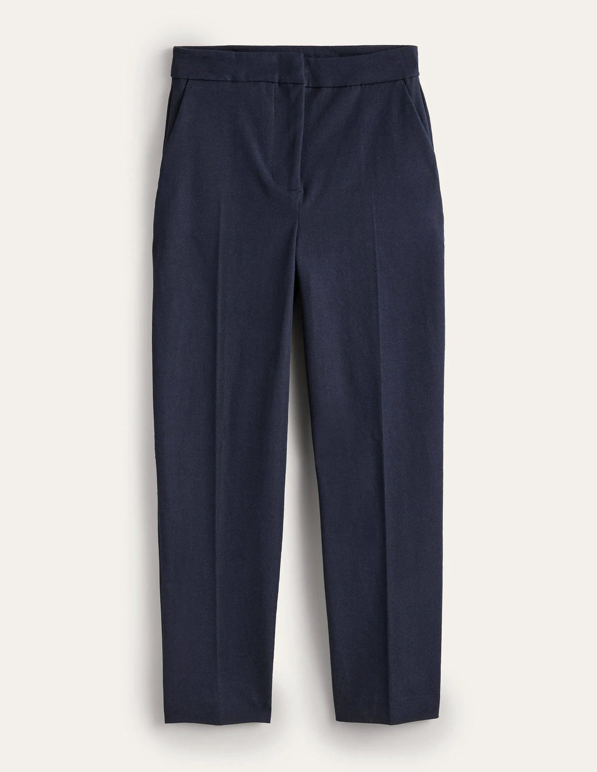 Bi-Stretch Straight Pants-Navy