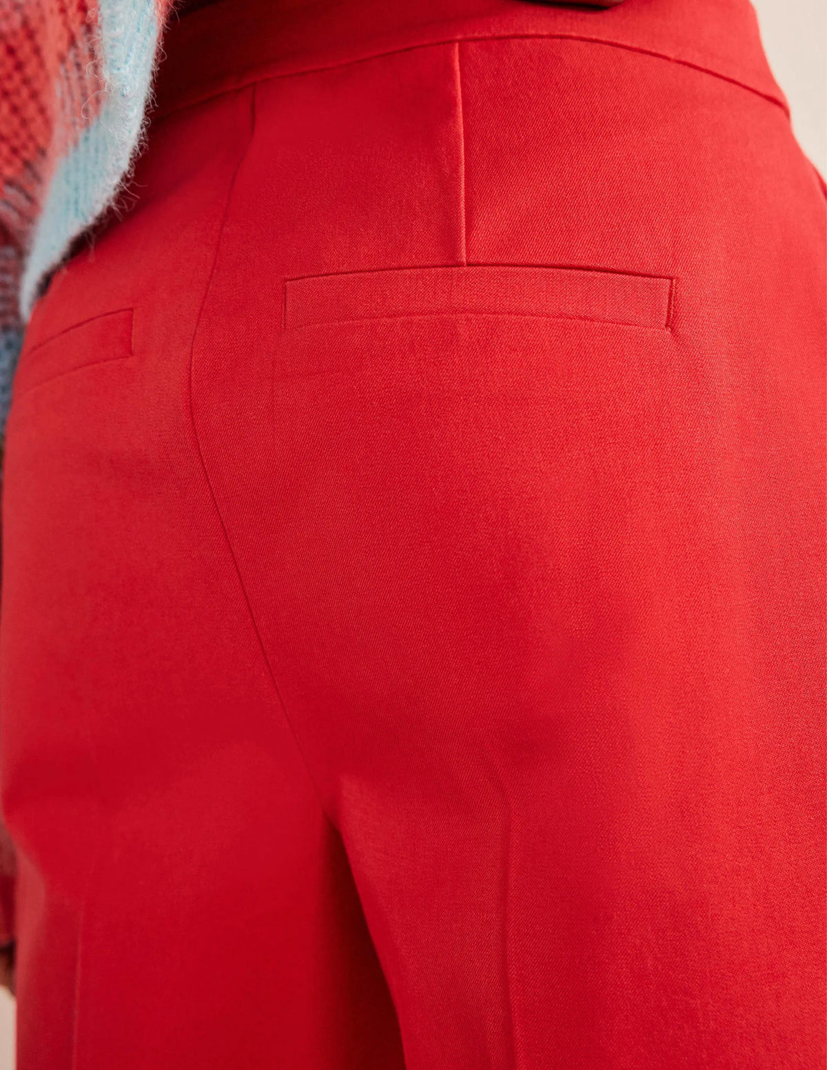 Bi-Stretch Straight Pants-Camellia