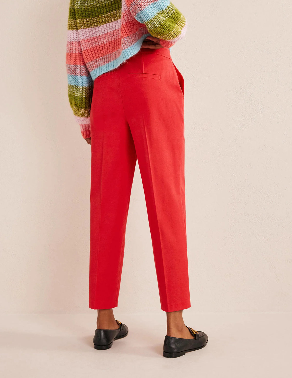 Bi-Stretch Straight Pants-Camellia