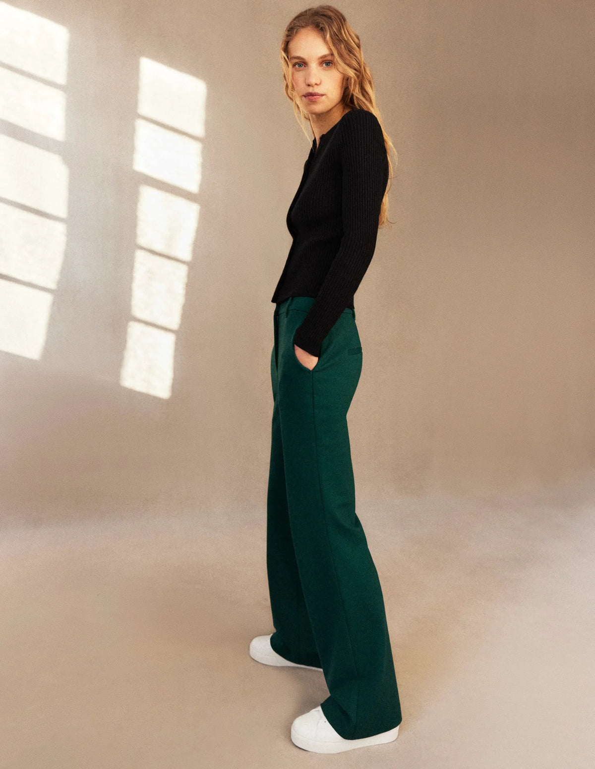Hampshire Flared Pants-Emerald Night