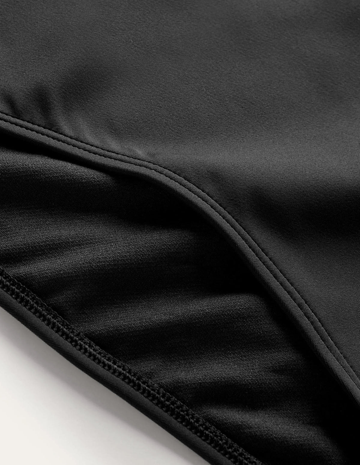 High Waisted Bikini Bottoms-Black Seersucker Texture