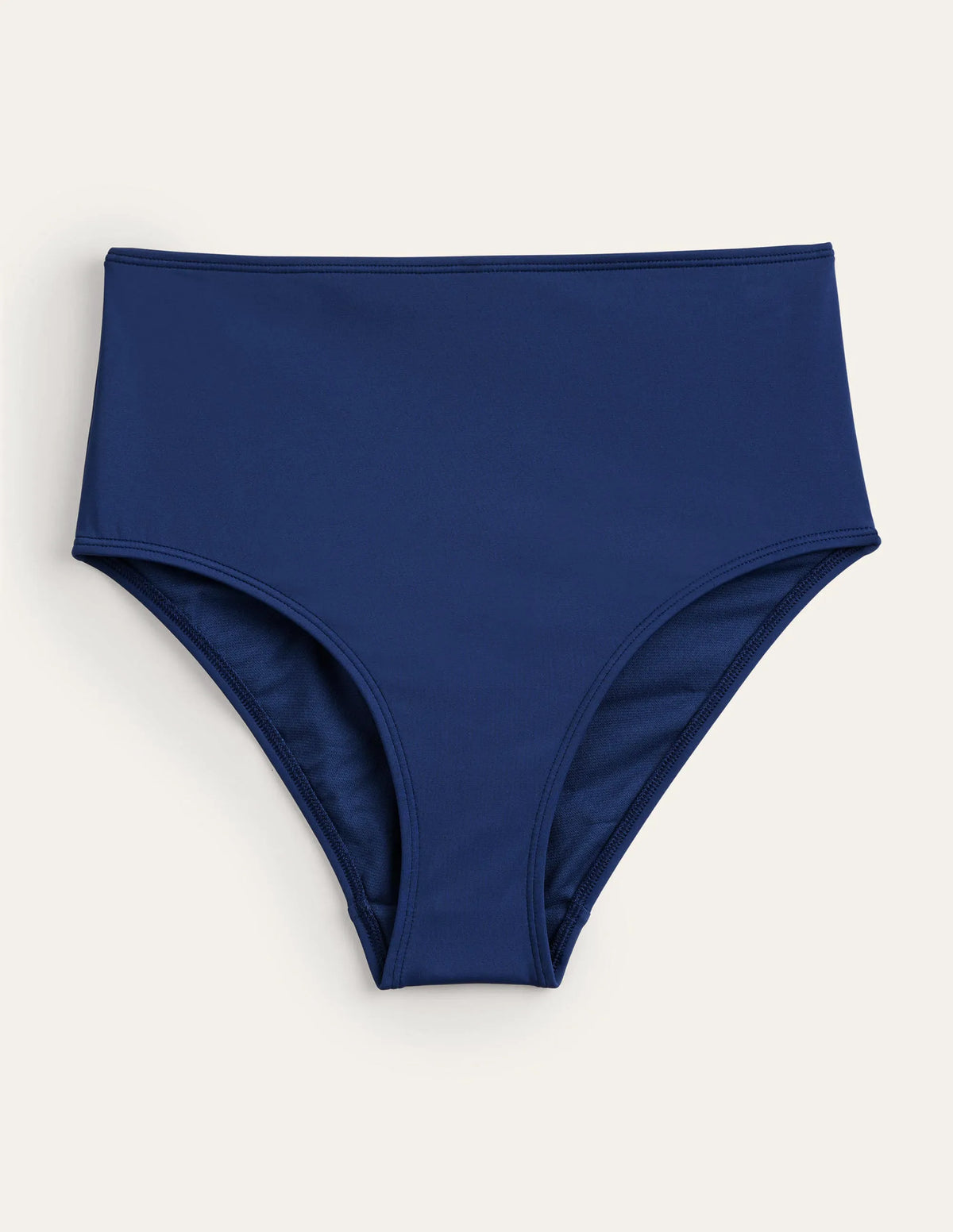 High Waisted Bikini Bottoms-French Navy