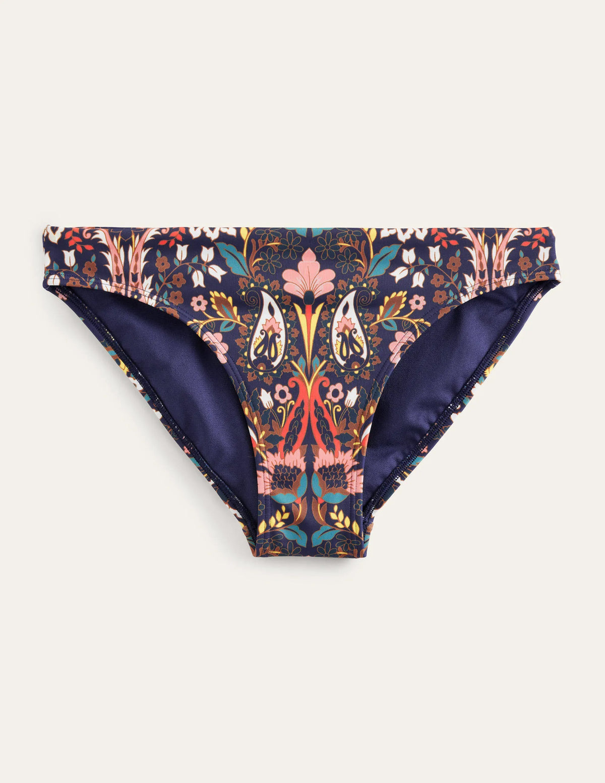 Classic Bikini Bottoms-Navy, Exotic Foliage