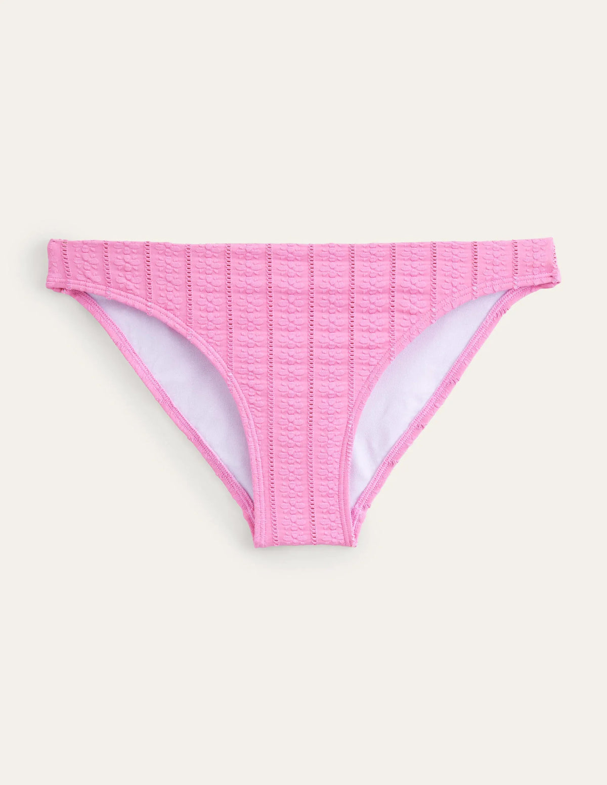 Classic Bikini Bottoms-Candy Floss Pink Texture
