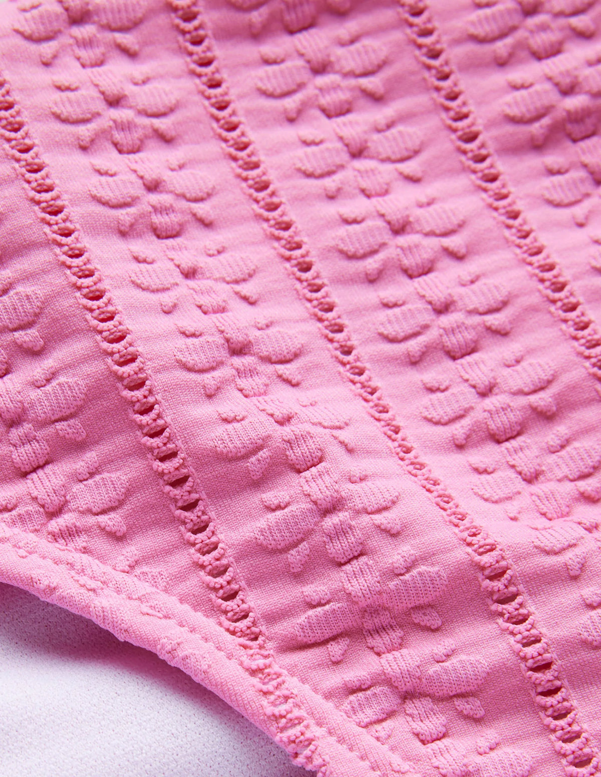 Classic Bikini Bottoms-Candy Floss Pink Texture