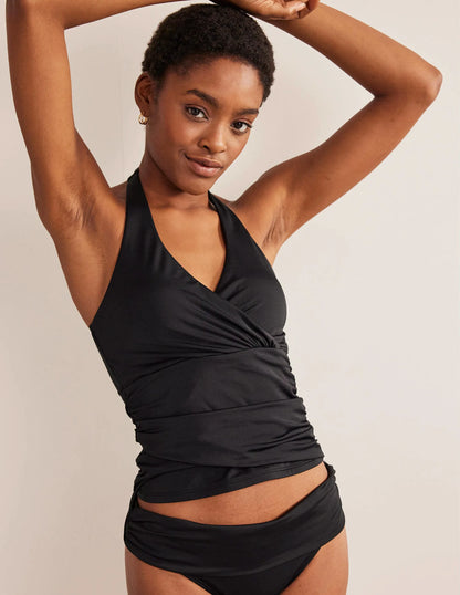 Levanzo Halter Tankini Top-Black