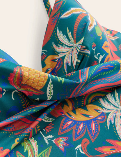 Capri Cup-size Swimsuit-Emerald, Paradise Paisley