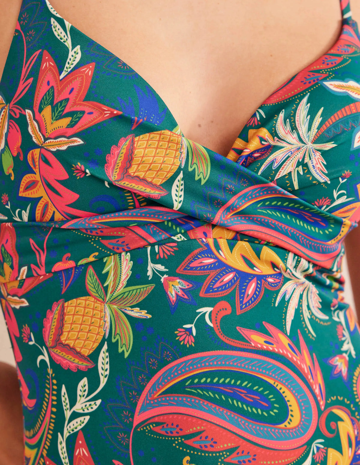 Capri Cup-size Swimsuit-Emerald, Paradise Paisley