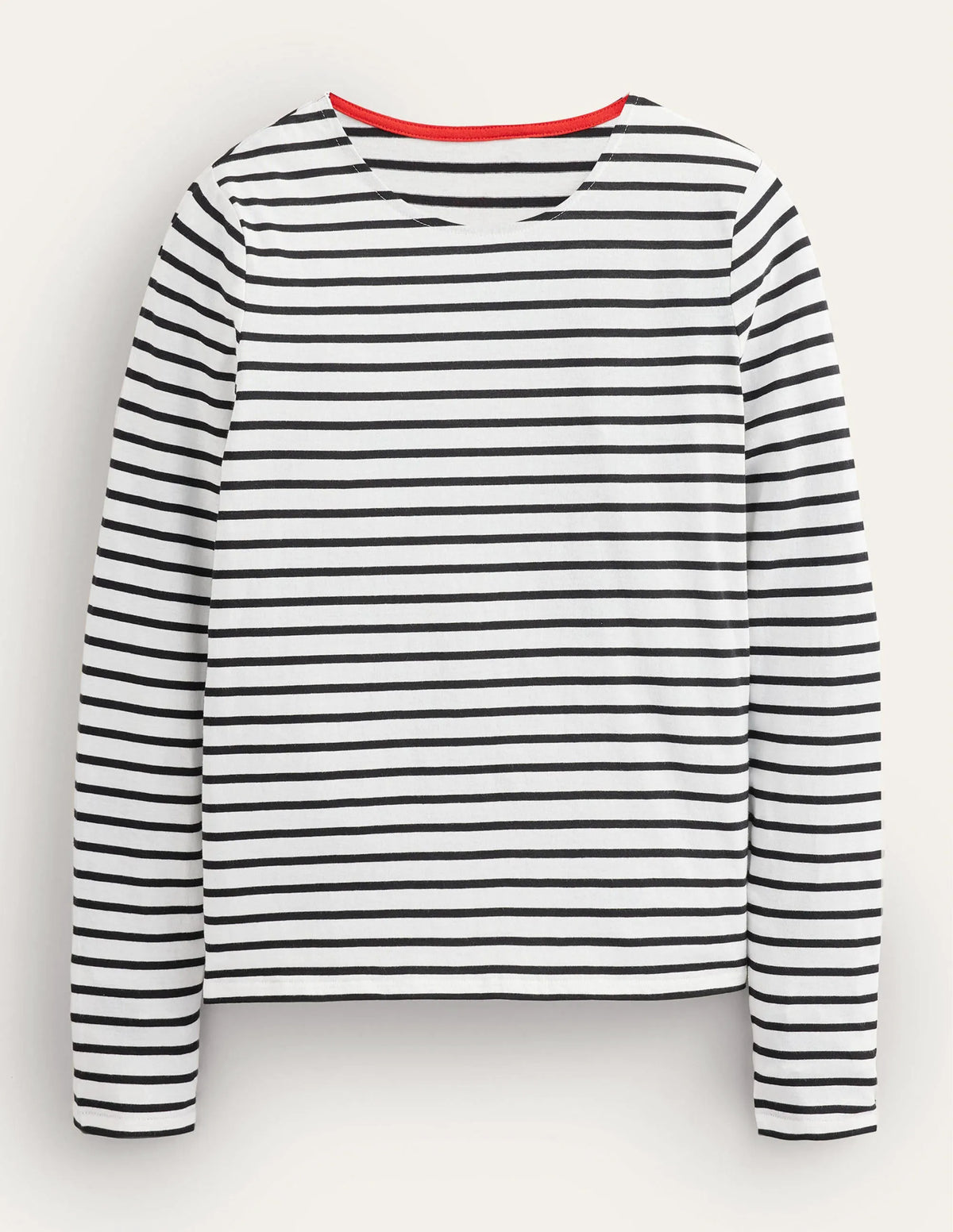 Bea Long Sleeve Breton-Ivory, Black